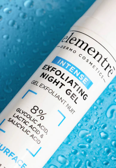 8% Glycolic, Lactic &amp; Salicylic Acids Intense Exfoliating Night Gel