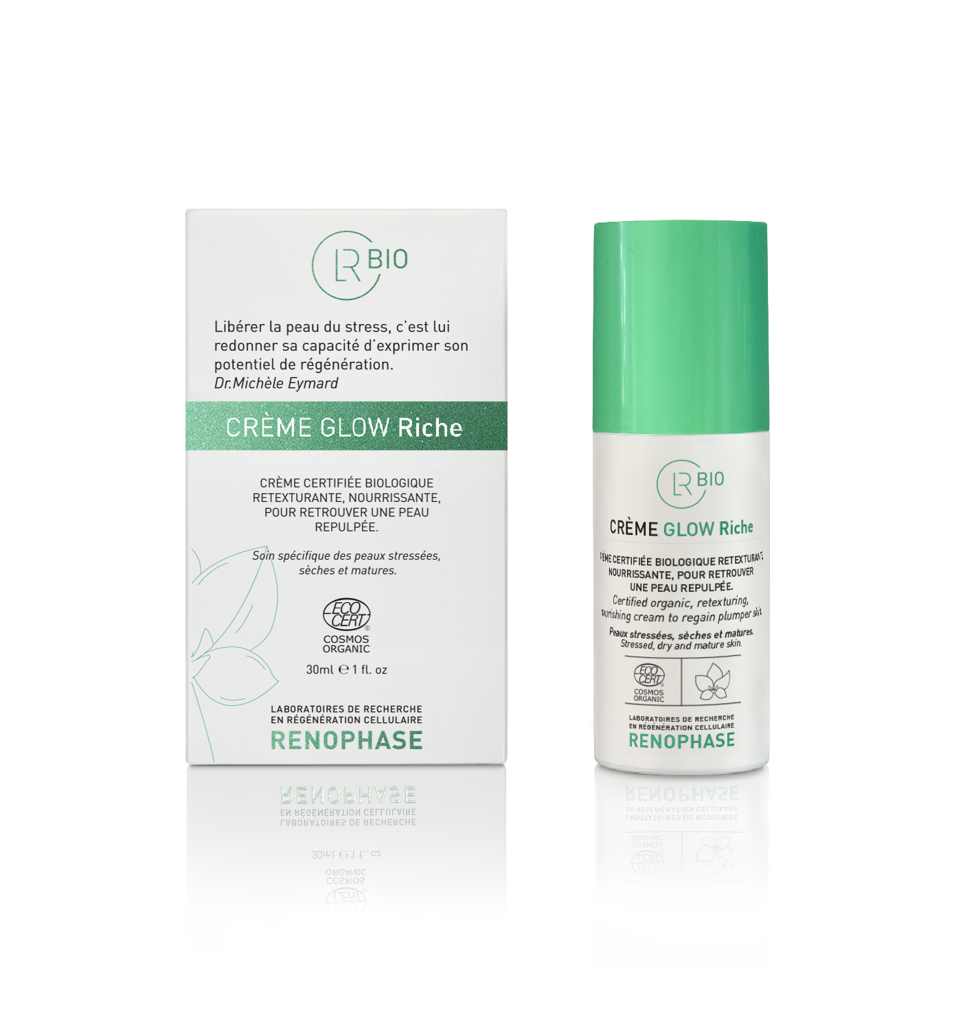 Renophase BIO CREMEGLOW riche – Intensieve comfort & hydratatie voor de droge, gestresseerde huid