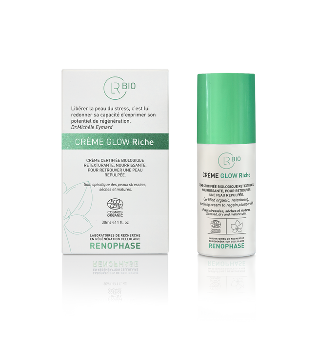 Renophase BIO CREMEGLOW riche – Intensieve comfort & hydratatie voor de droge, gestresseerde huid