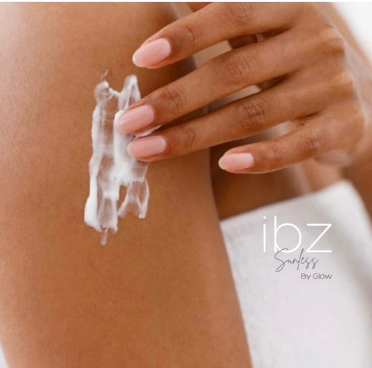 IBZ Sunless tan-safe bodylotion na spraytan